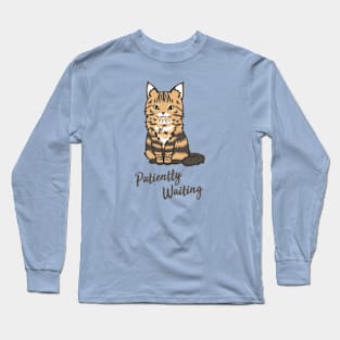 Patiently Waiting Cat Long Sleeve T-Shirt